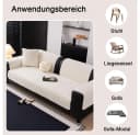 TUWENA Plüsch Sofabezug Waschbar Rutschfest Bild 4