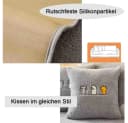 TUWENA Sofabezug Katzenpfotenabdruck Plüsch Bild 5