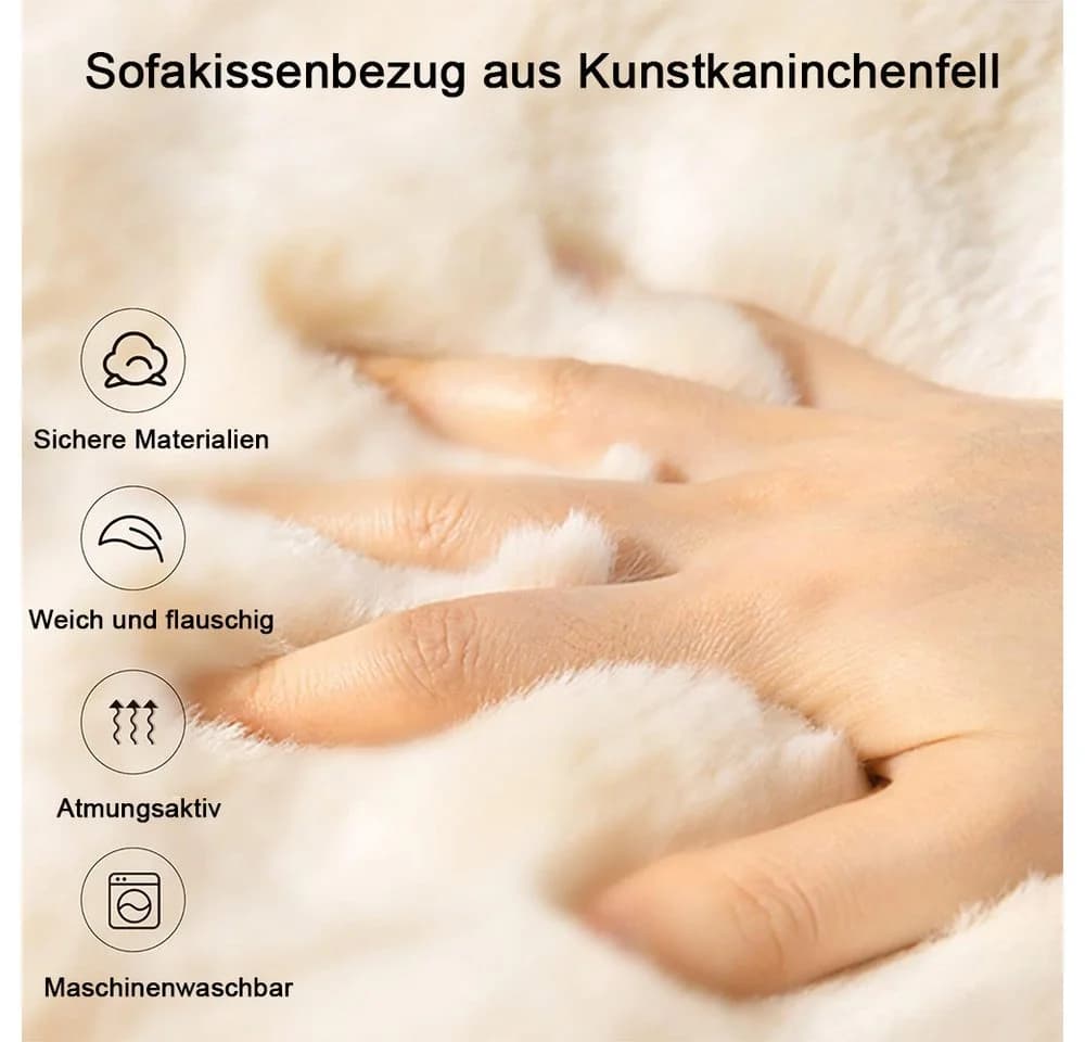 TUWENA Sofabezug Weicher Plüsch Bezug Rutschfest