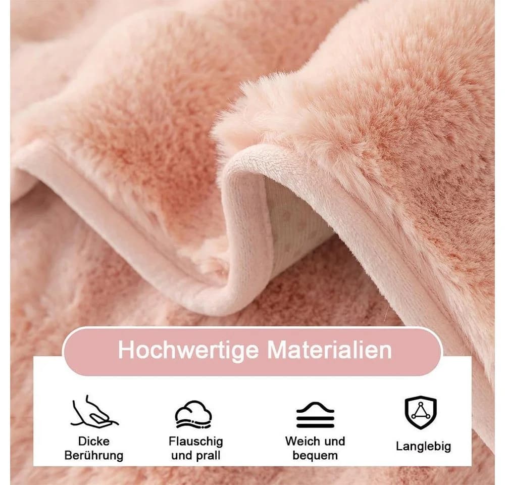 TUWENA Plüsch Sofabezug Rutschfest Weich Kaninchenplüsch - Bild 3
