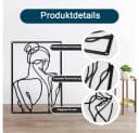 TUWENA Wanddekoobjekt 3 Stück Wanddeko Metall Modern Schwarz 45x30cm Bild 3