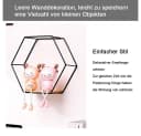 TUWENA Wandregal 3er-Set Schwarz/Gold Metall & Holz Bild 4
