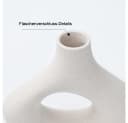 TUWENA Dekovase 2 Stück Keramik Vase Weiß Boho-Stil Bild 1