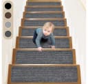TUWENA Stufenmatte 15 Stück Teppich-Treppenstufen Grau Bild 2