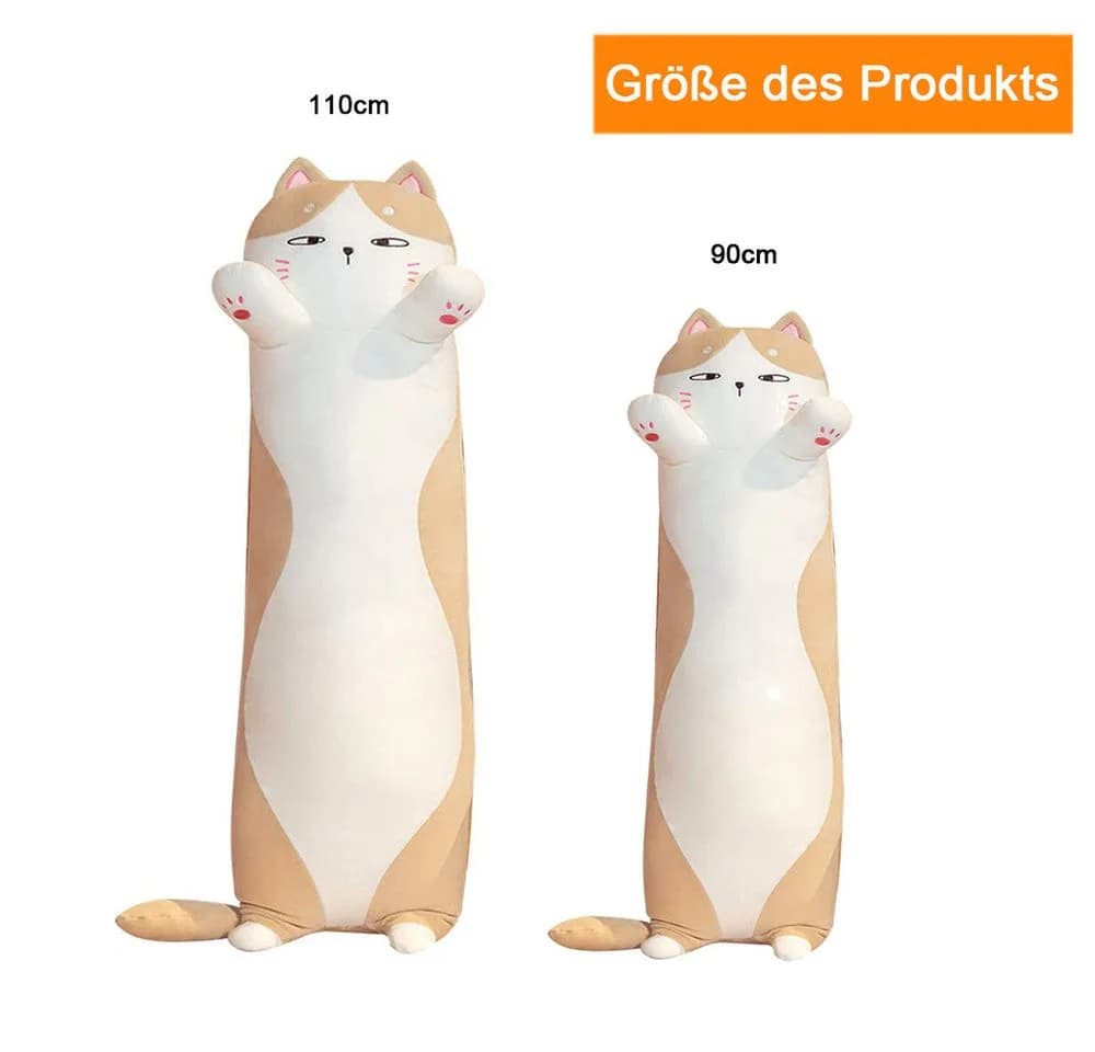 TUWENA Kuscheltier Lange Katze Kissen Plüsch - Bild 4