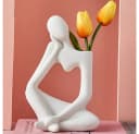 TUWENA Dekovase Blumenvase Keramik Denker-Vase Weiß Bild 1