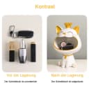 TUWENA Dekoschale Katze Skulptur Aufbewahrungsbox Weiß Bild 1