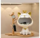 TUWENA Dekoschale Katze Skulptur Aufbewahrungsbox Weiß Bild 4