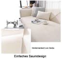 TUWENA Sofabezug Beige Chenille Optik Rutschfest Bild 3