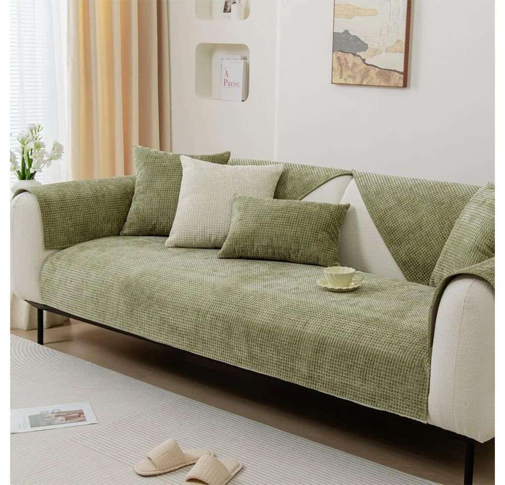 TUWENA Sofabezug Grün Universal für 1-4 Sitze L-förmig - Bild 2