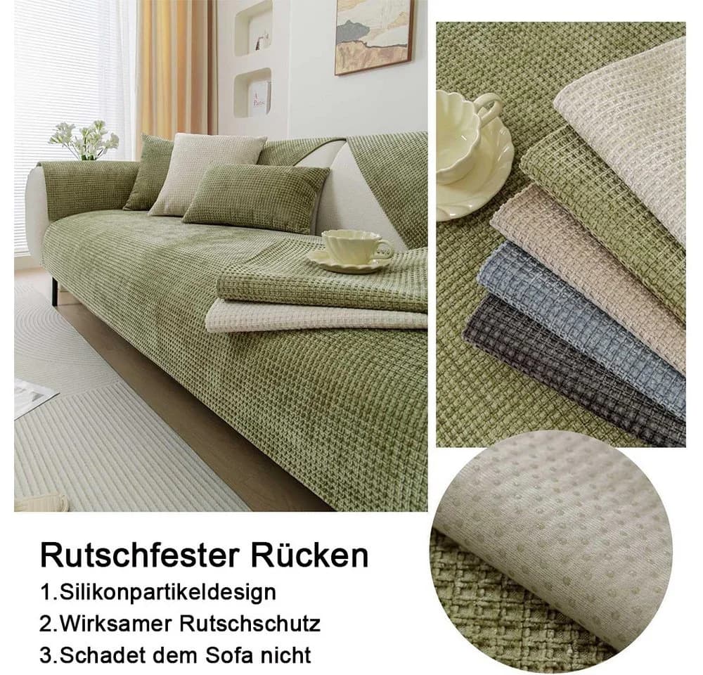 TUWENA Sofabezug Grün Universal für 1-4 Sitze L-förmig - Bild 3