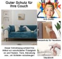 TUWENA Sofabezug Universal Blau Chenille für 1-4 Sitze L-förmig Bild 1
