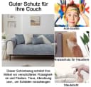 TUWENA Universal Sofabezug Chenille Blau L-förmig Bild 1