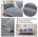 TUWENA Universal Sofabezug Chenille Blau L-förmig Bild 4
