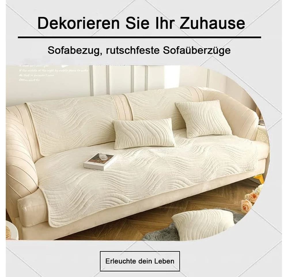 TUWENA Sofabezug Samt für L-Form/U-Form Ecksofa 3/2/1 Sitzer