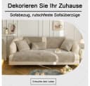 TUWENA Sofabezug für L/U-Form & Ecksofas Samt Bild 3