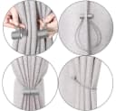 TUWENA Magnetische Raffhalter 4 St Silbergrau Modern Bild 1