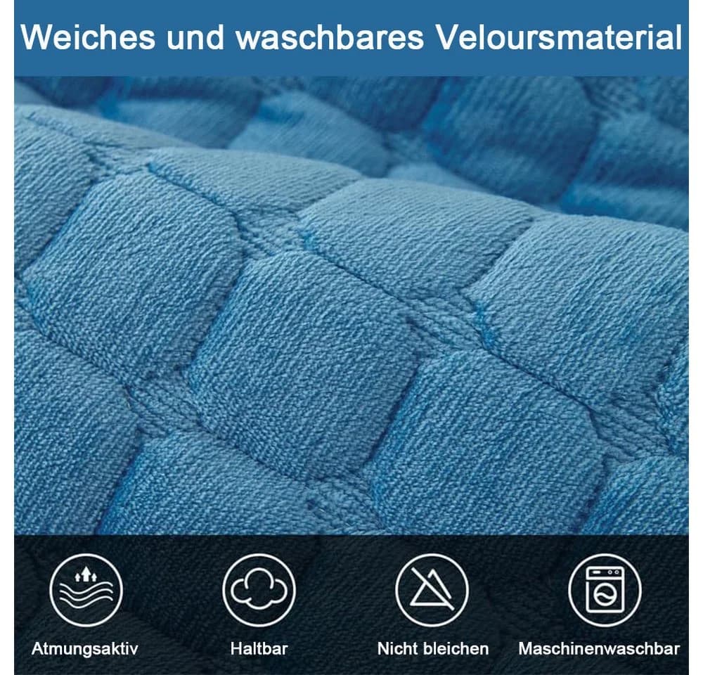 TUWENA Plüsch-Sofabezug Waschbar Rutschfest - Bild 4