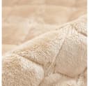 TUWENA Sofaschoner Beige Plüsch mit Armlehnenbezug & Taschen Bild 3