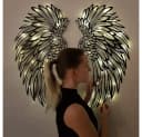 AFKSMILE LED Engelsflügel Wanddeko Metall Wandskulptur Bild 4