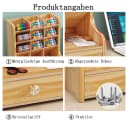 AFKSMILE Schubladenbox Schreibtischorganizer mit Schublade Schwarz/Braun/Weiß Bild 5