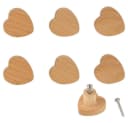 AFKSMILE Möbelknopf Schrankknöpfe 6 Stk Herzförmig Massivholz Bild 2