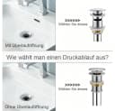 AFKSMILE Ablaufgarnitur Pop Up Edelstahl für Waschbecken ohne Überlauf Bild 5