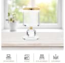 AFKSMILE Kerzenhalter 3er Set Glas mit Kristallkugeln Gold/Transparent Bild 5
