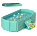 AFKSMILE Faltbare Babybadewanne Grün Tragbar Bild 2