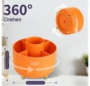 TUWENA Organizer Um 360° drehbarer Stifthalter für den Schreibtisch Orange Bild 1
