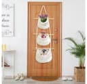 TUWENA Hängekorb Obstkorb Weiß Baumwollseil Holz Bild 5