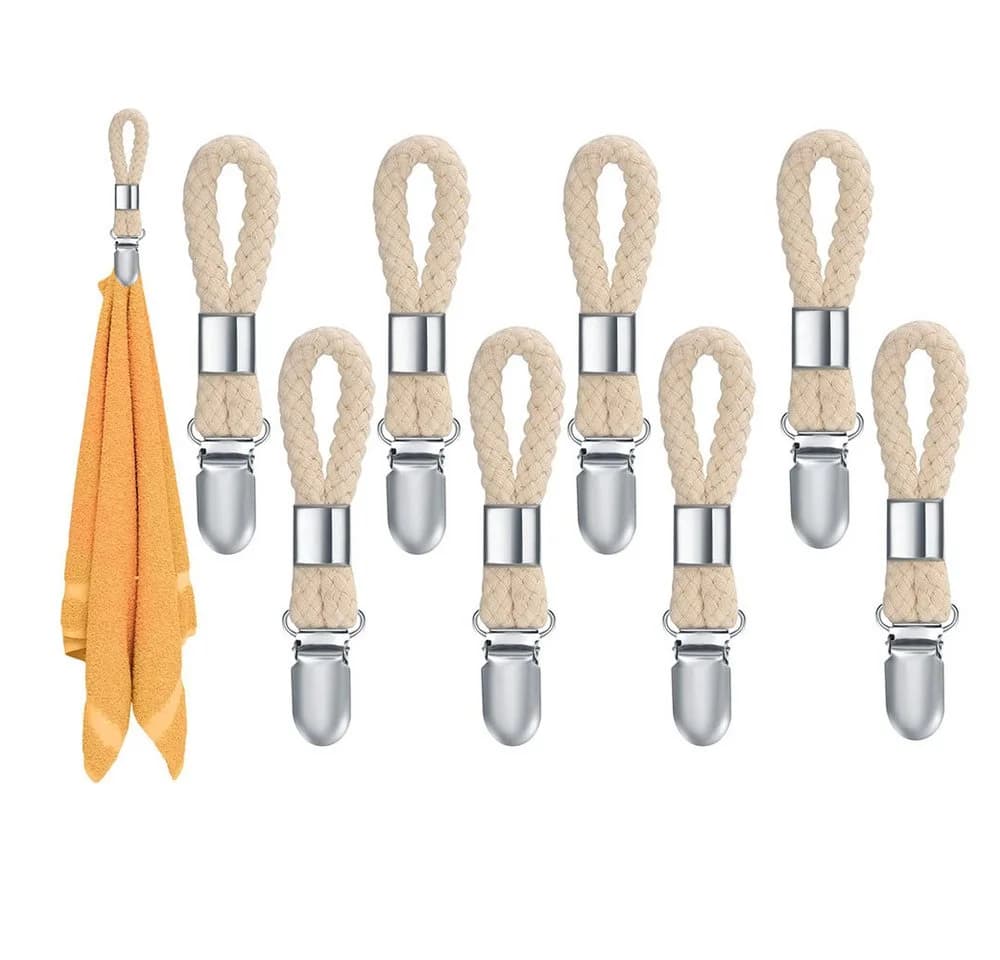 TUWENA Handtuchhaken 8 Stück Clips mit Schlaufen - Bild 2