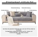 TUWENA Sofabezug Grau Chenille Rutschfest Bild 1