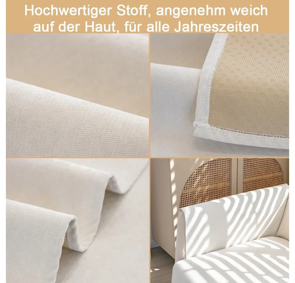 TUWENA Sofabezug Chenille Rutschfest für 1/2/3/4-Sitzer L-förmig - Bild 5