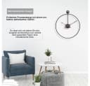 TUWENA Metallwanduhr Schwarz Leise Modern Bild 1