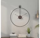 TUWENA Metallwanduhr Schwarz Leise Modern Bild 2
