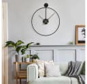 TUWENA Metallwanduhr Schwarz Leise Modern Bild 5