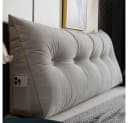 TUWENA Rückenkissen Lesekissen 120cm Grau Chenille Bild 2
