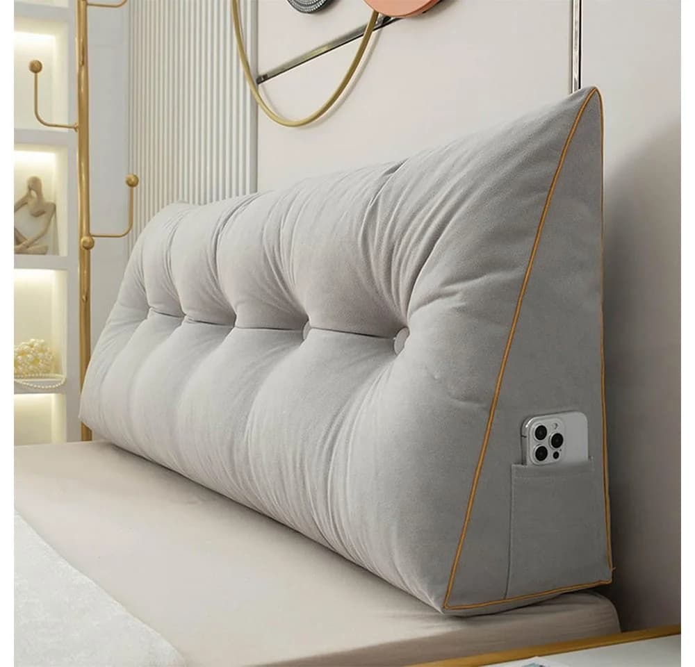 TUWENA Rückenkissen Lesekissen 120cm Grau Chenille - Bild 5