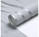 TUWENA 3D-Tapete Selbstklebend Vlies Silber Grau Wellenmuster Bild 2