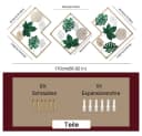 TUWENA Wanddeko 3er Set Metall Relief Ginkgo Ahorn Kiefer Gold Bild 5