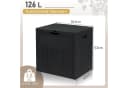 LALAHO Gartenbox Wasserdicht 126L Kunststoff-Aufbewahrungsbox Bild 1