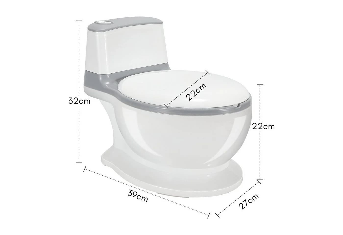 Clanmacy Toilettentrainer WC Potty weiß mit Spülton