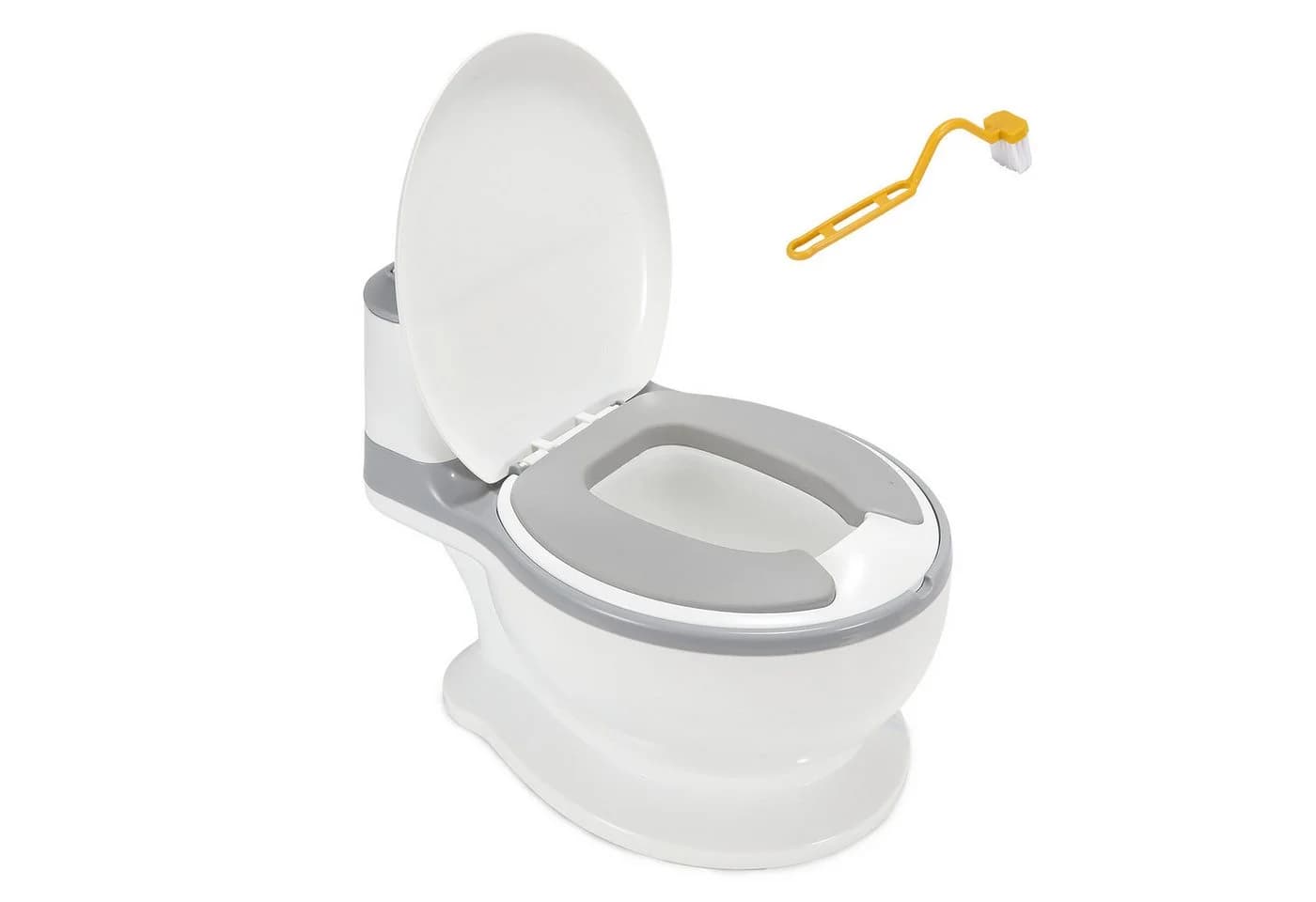Clanmacy Toilettentrainer WC Potty weiß mit Spülton - Bild 2