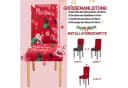 Clanmacy Stuhlhussen 6er Set Rot Elastisch mit Weihnachtsmotiv Bild 1