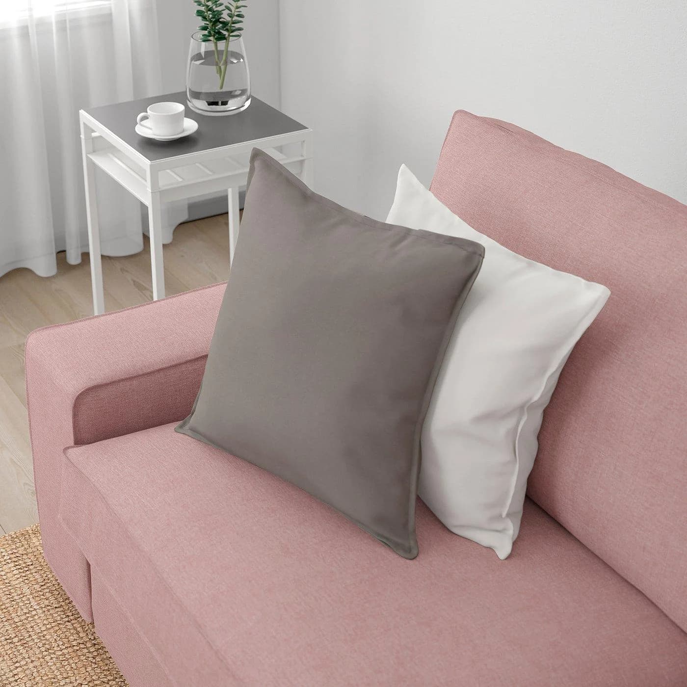 IKEA KIVIK 4er-Sofa mit Récamiere hell braunrosa