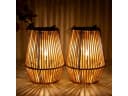 FELIXLEO LED Laterne 2er Set Solar Rattan Hängeleuchte IP65 Bild 2