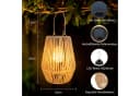 FELIXLEO LED Laterne 2er Set Solar Rattan Hängeleuchte IP65 Bild 3