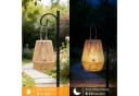 FELIXLEO LED Laterne 2er Set Solar Rattan Hängeleuchte IP65 Bild 5