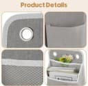 FELIXLEO Wandgarderobe 2er Set Grau mit 4 Haken Leinen Faltbar Bild 3